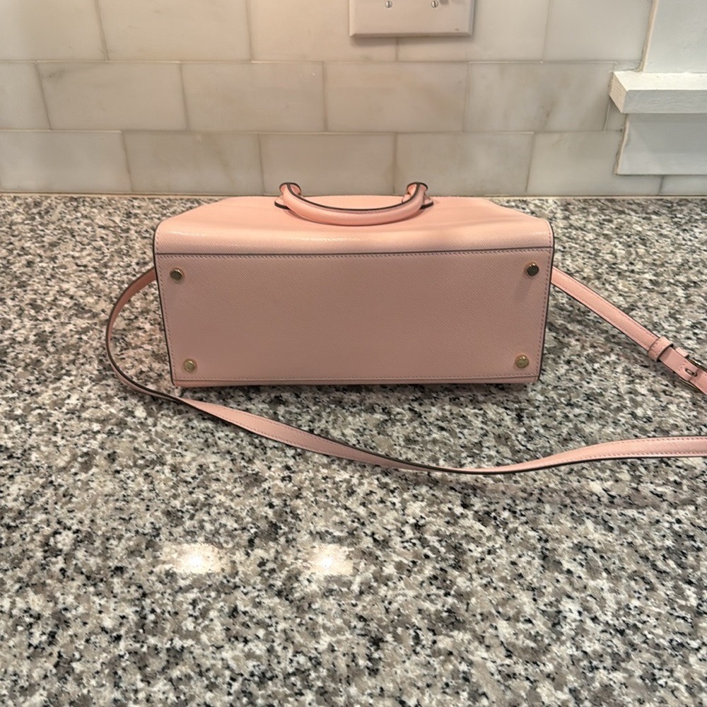 Kate Spade Blush Pink Saffiano Leather Crossbody Satchel - Picture 4 of 5